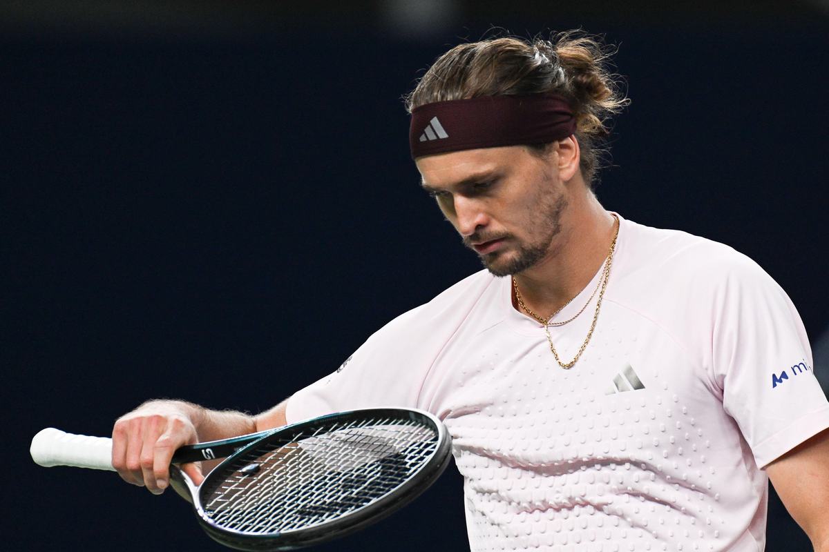 Alexander Zverev during a match in 2026